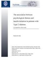 The association between psychological distress and insulin initiation in patients with type 2 diabetes: A prospective cohort study