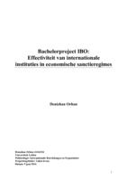 Effectiviteit van internationale instituties in economische sanctieregimes