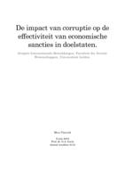 De impact van corruptie op de effectiviteit van economische sancties in doelstaten