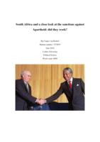 South Africa and a close look at the sanctions against Apartheid: Did they work?
