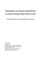 Emancipatie van seksuele minderheden en seksueel burgerschap in Mexico-Stad