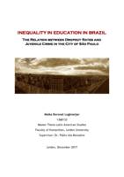 Inequality in Education in Brazil: The Relation Between Dropout Rates and Juvenile Crime in the City of São Paulo
