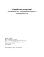 La unión que nos separa? La estructura de la comunidad colombiana en Antofagasta, Chile