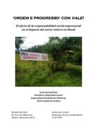 'Ordem e progresso' con Vale? El efecto de la responsabilidad social empresarial en el impacto del sector minero en Brasil