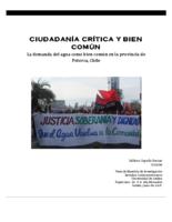 Ciudadanía crítica y bien común. La demanda del agua como bien común en la provincia de Petorca, Chile.