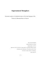 Supernatural metaphors. Systematic analysis of calendrical names in ritual language in the Treatise by Hernando Ruiz de Alarcón.