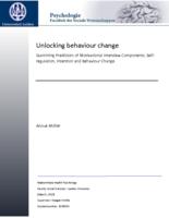 Unlocking behaviour change. Examining predictors of motivational interview components, self-regulation, intention and behaviour change