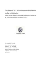 Development of a self-management portal within cardiac rehabilitation: A study into the usability, the needs & preferences of patients and the factors associated with the intention to use