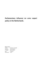 Parliamentary Influence on Arms Export Policy in the Netherlands