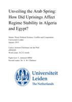 Unveiling the Arab Spring: How Did Uprisings Affect Regime Stability in Algeria and Egypt