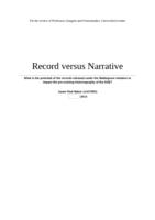 Record versus Narrative