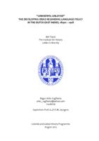 “Unknown, Unloved”: The Developing Ideas regarding Language Policy in the Dutch East Indies, 1890s–1928