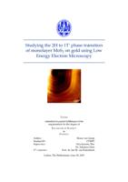 Studying the 2H to 1T' phase transition of monolayer MoS2 on gold using Low Energy Electron  Microscopy