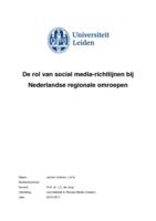 De rol van social media-richtlijnen bij Nederlandse regionale omroepen