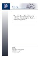 The role of regulatory focus in outcome monitoring feedback to trainee therapists