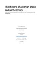 The rhetoric of Athenian praise and panhellenism
