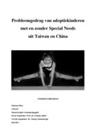 Probleemgedrag van adoptiekinderen met en zonder Special Needs uit Taiwan en China