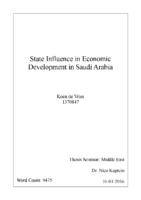 State Influence in Economic Development in Saudi Arabia