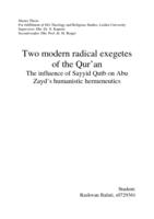 Two Modern Radical Exegetes of the Qur'an: The influence of Sayyid Qutb on Abu Zayd’s humanistic hermeneutics