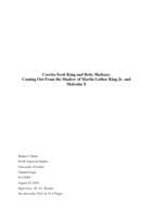 Coretta Scott King and Betty Shabazz: Coming Out From the Shadow of Martin Luther King Jr. and Malcolm X