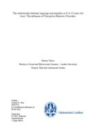 The relationship between language and empathy in 8-to-12-year-old boys: The influence of Disruptive Behavior Disorders