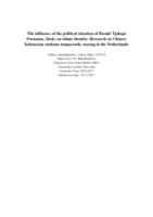 The influence of the political situation of Basuki Tjahaja Purnama, Ahok, on ethnic identity: Research on Chinese Indonesian students temporarily staying in the Netherlands