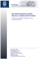 Decision-making during police-citizen encounters: A research on the kinematic differences between shooting and pointing