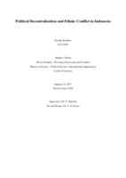 Political decentralization and ethnic conflict in Indonesia