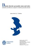 Bipolar disorder personality states and traits: Similarities and differences compared to borderline personality disorder