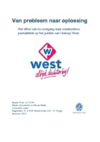 Van probleem naar oplossing. Het effect van de overgang naar constructieve journalistiek op het publiek van Omroep West.