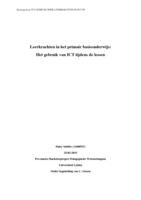 Leerkrachten in het primair basisonderwijs: Het gebruik van ICT tijdens de lessen