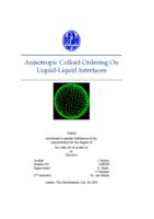 Anisotropic Colloid Ordening On Liquid-Liquid Interfaces