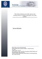 The relation between route order memory and working memory in healthy participants and stroke patients