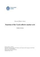 Functions of the Czech reflexive marker se/si
