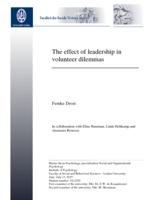 The effect of leadership in volunteer dilemma's