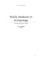 NoSQL databases in Archaeology