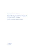 Uncertainty in archaeological 3D reconstructions: A case study of monument 434 at the Via Appia near Rome.