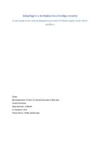 Adapting to a workplace in a foreign country: A case study on the cultural adaptation processes of Chinese expats on the Dutch workfloor