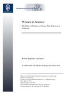 Women in Science. The Effect of Training on Gender Bias Reduction in Academia.