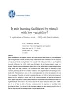 Is rule learning facilitated by stimuli with low variability?