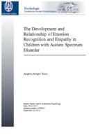 The development and relationship of emotion recognition and empathy in children with autism spectrum disorder