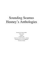 Sounding Seamus Heaney's Anthologies