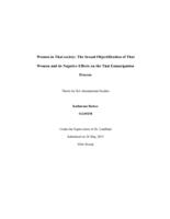 Women in Thai society: The Sexual Objectification of Thai Women and its Negative Effects on the Thai Emancipation Process