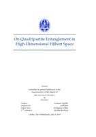 On Quadripartite Entanglement in High-Dimensional Hilbert Space