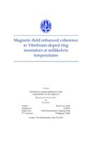 Magnetic-field enhanced coherence in Ytterbium-doped ring resonators at millikelvin temperatures