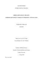 Hiring refugees in transit: Immigration policy-making in Indonesia and Malaysia