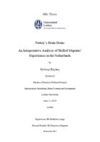Turkey’s brain drain: An interpretative analysis of skilled migrants’ experiences in the Netherlands