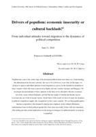 Drivers of populism: economic insecurity or cultural backlash? From individual attitudes toward migration to the dynamics of political competition