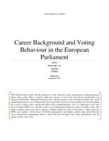 Career background and voting behaviour in the European Parliament