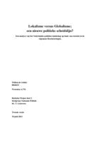 Lokalisme versus Globalisme; een nieuwe politieke scheidslijn?